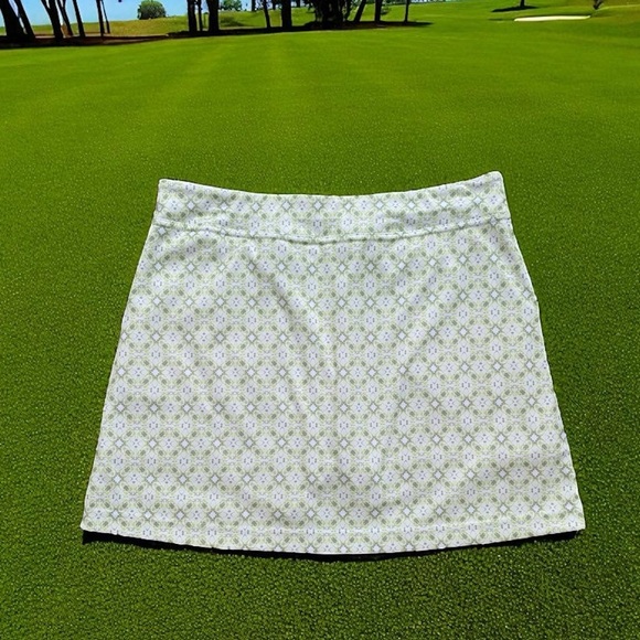 PGA Tour Ladies 2-Piece Golf Set Sleeveless Polo Top M & Skort S White & Green - Picture 2 of 16
